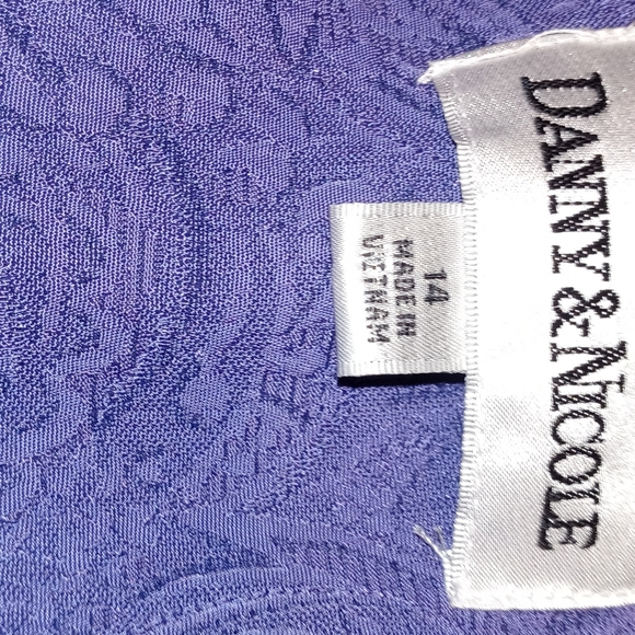 Danny & Nicole Jacket Size 14 Purple 4 Buttons Paisley Print Texture - Picture 7 of 7